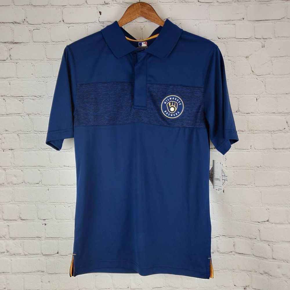 MLB Short Sleeve Milwaukee Brewers Polo